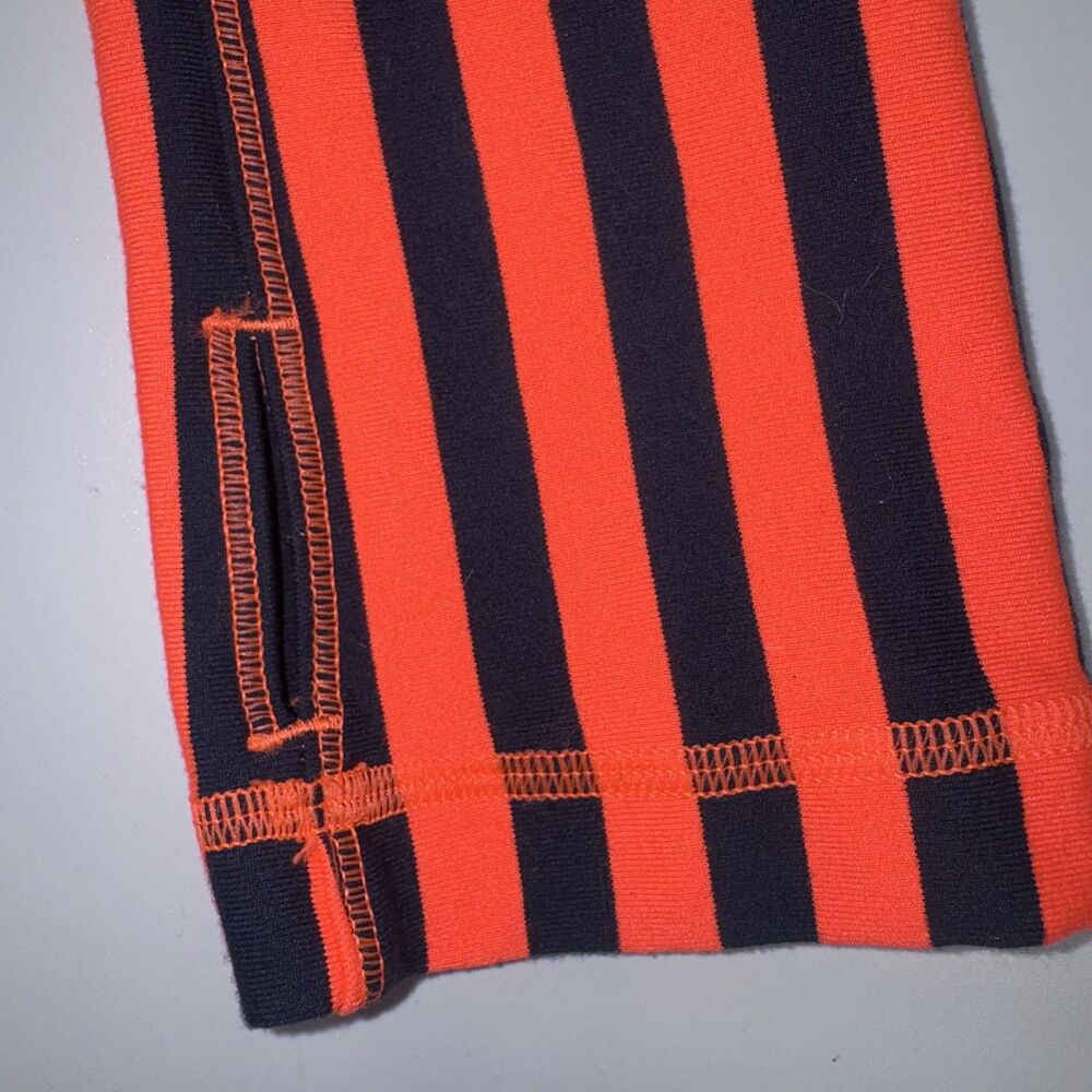 Lululemon Womens Size 8 Forme Jacket Flare Orange Classic Stripe Neon Zip - Picture 6 of 7